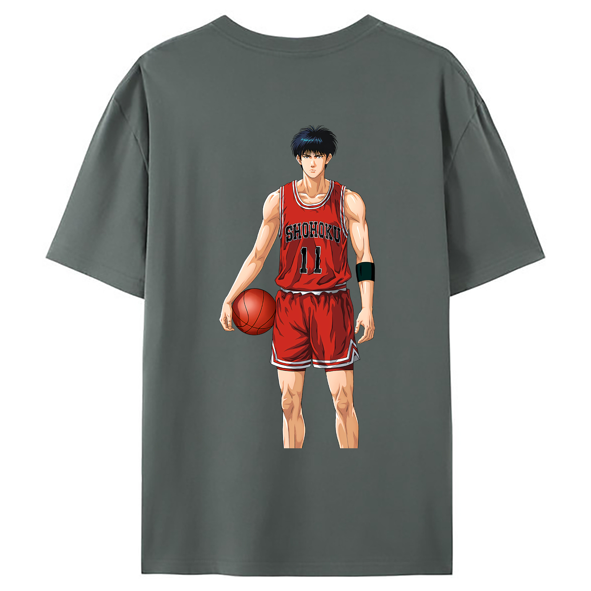 （画像用） SLAM DUNK／スラムダンク 綿100％ メンズ半袖Tシャツ（バックプリント） 通気性